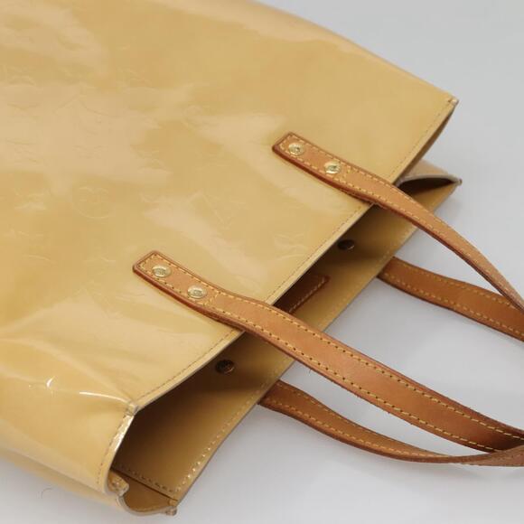 LOUIS VUITTON Monogram Vernis Reade MM Hand Bag Beige M91141 - Picture 6 of 12